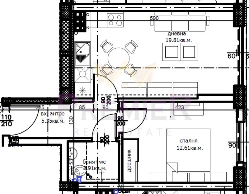 Продава  2-стаен град Варна , Левски 1 , 54 кв.м | 21290225 - изображение [3]
