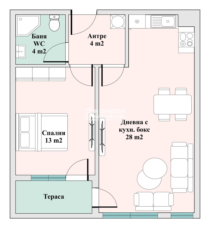 Till salu  1 sovrum Plovdiv , Trakija , 72 kvm | 51994387 - bild [5]