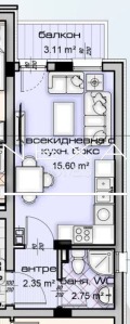 Продава 1-СТАЕН, град Варна, Владислав Варненчик 1 • 58000 € / 113438.14 лв. • 23684736 1