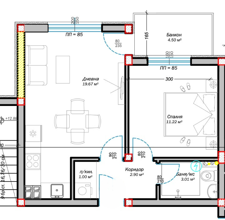 Продается  1 спальня Варна , Изгрев , 63 кв.м | 91708803 - изображение [3]