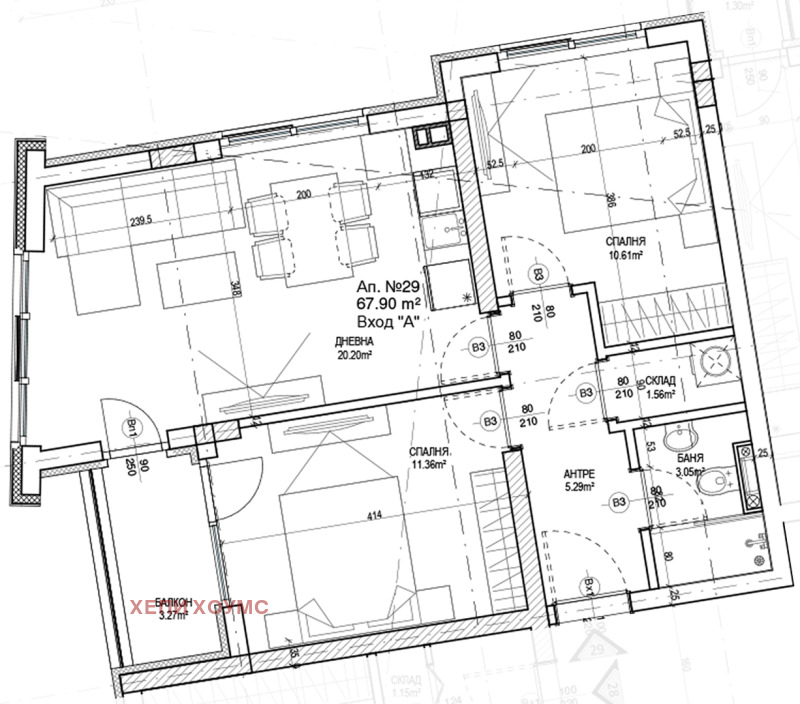 Продава 3-СТАЕН, гр. София, Манастирски ливади, снимка 3 - Aпартаменти - 48129397