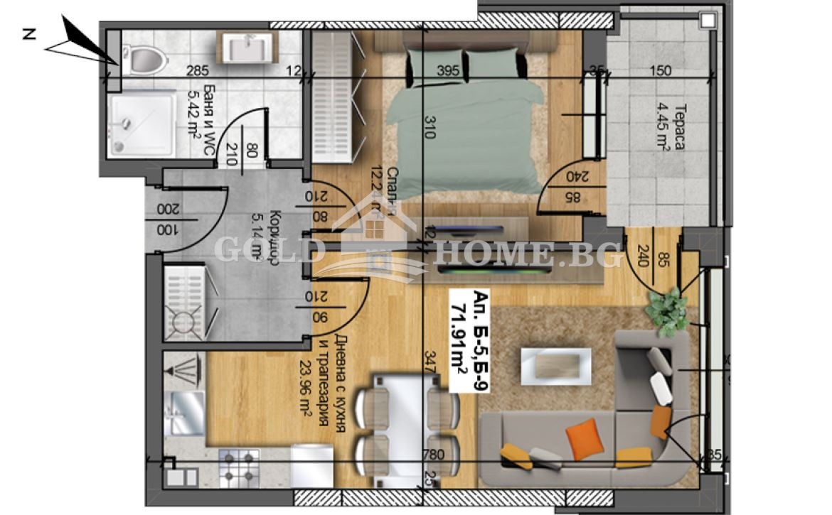 Продава 3-СТАЕН, гр. Пловдив, Христо Смирненски, снимка 12 - Апартаменти - 55232079
