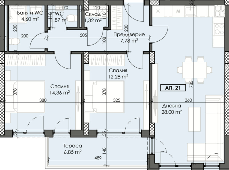 Til salgs  2 soverom Plovdiv , Trakija , 108 kvm | 30383152