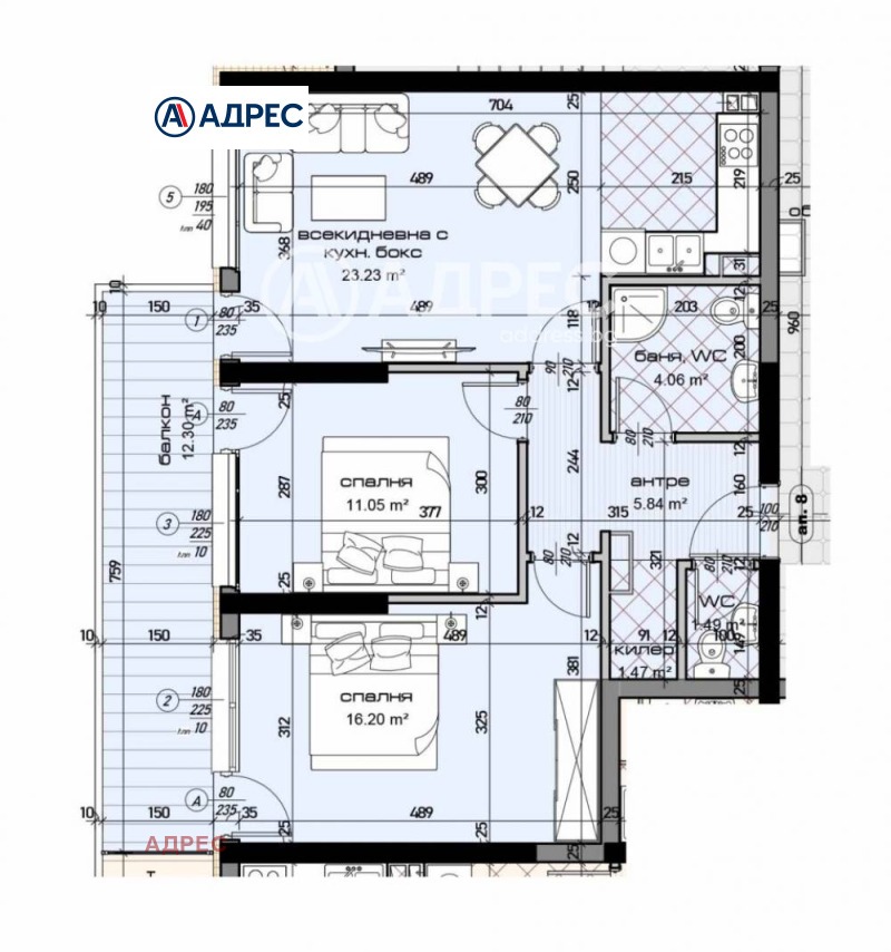 Zu verkaufen  2 Schlafzimmer Warna , Mladost 1 , 107 qm | 50242735
