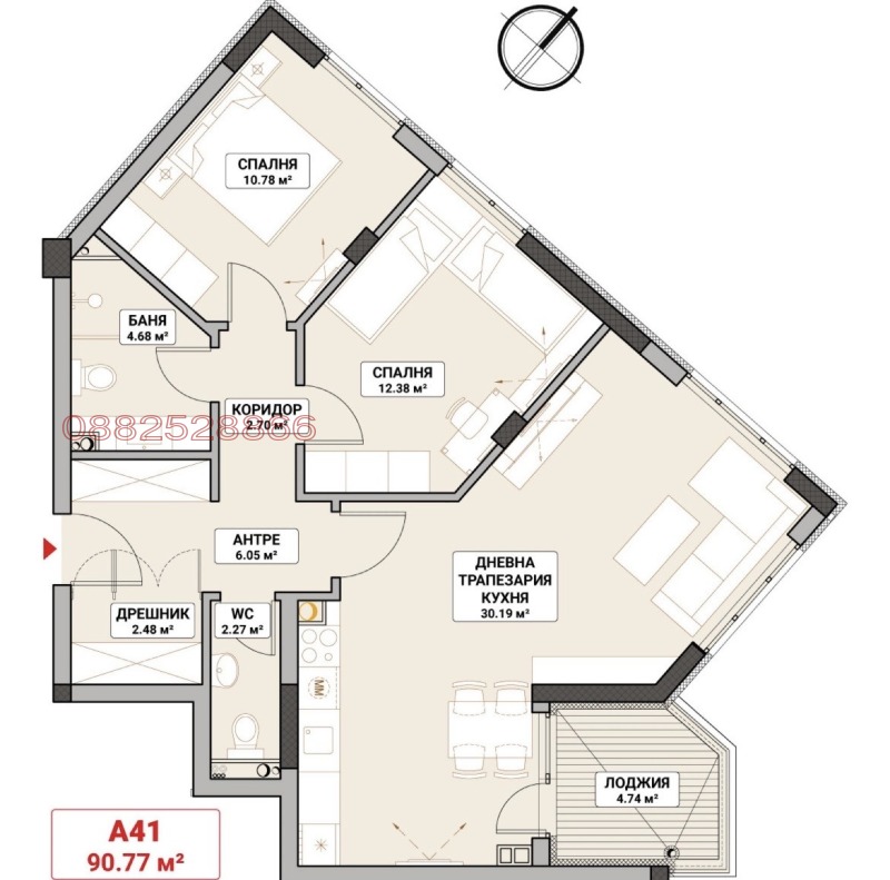 Продава 3-СТАЕН, гр. София, Младост 4