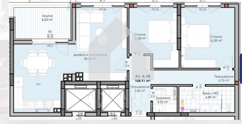 Продава 3-СТАЕН, гр. Пловдив, Гагарин, снимка 2 - Апартаменти - 53896899