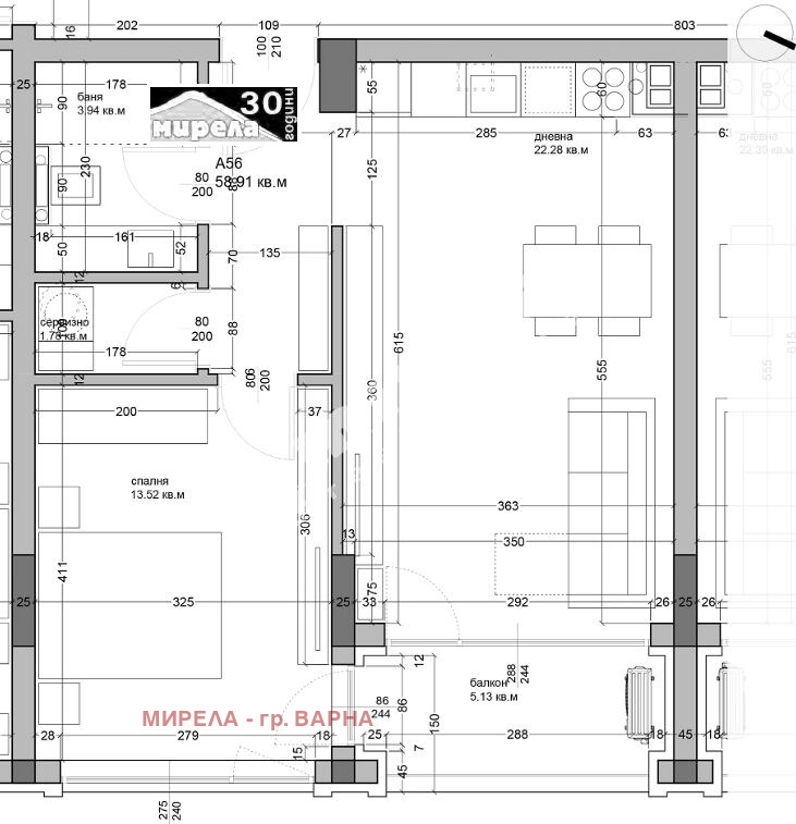 Satılık  1 yatak odası Varna , Asparuhovo , 68 metrekare | 91958666