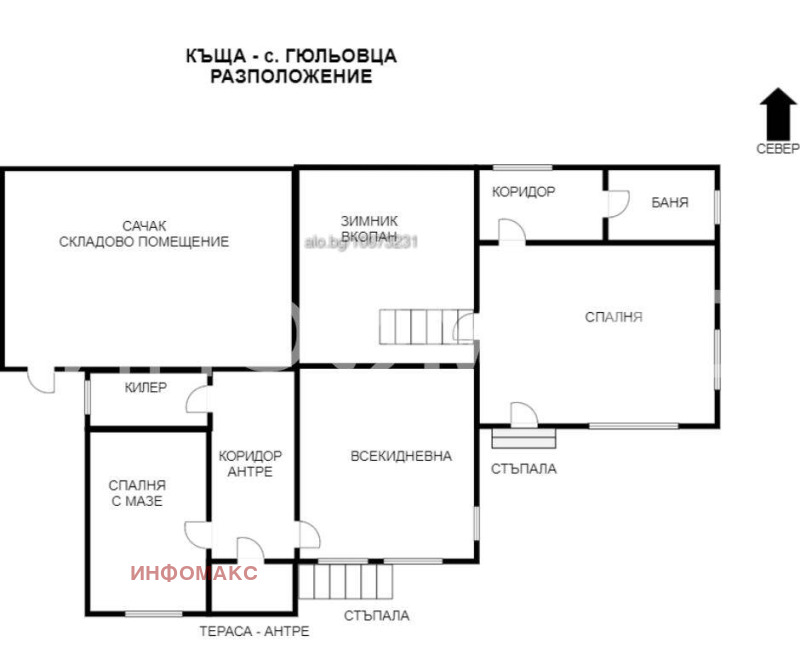 Продава КЪЩА, с. Гюльовца, област Бургас, снимка 5 - Къщи - 52221611