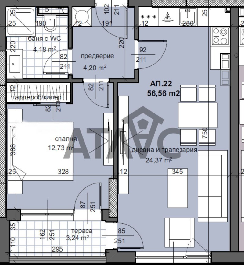 Продава 2-СТАЕН, гр. Пловдив, Тракия, снимка 15 - Апартаменти - 53072115
