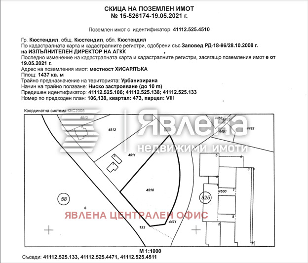 Продава ПАРЦЕЛ, гр. Кюстендил, Център, снимка 2 - Парцели - 56333062