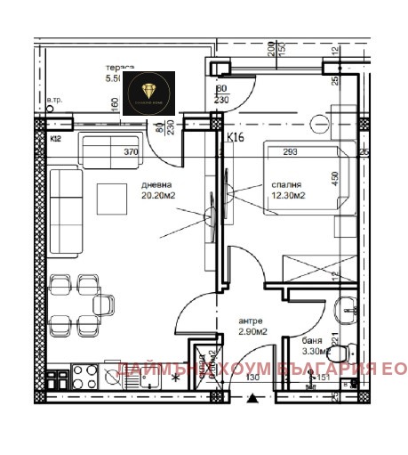 На продаж  1 спальня Пловдив , Беломорски , 60 кв.м | 40829278 - зображення [2]