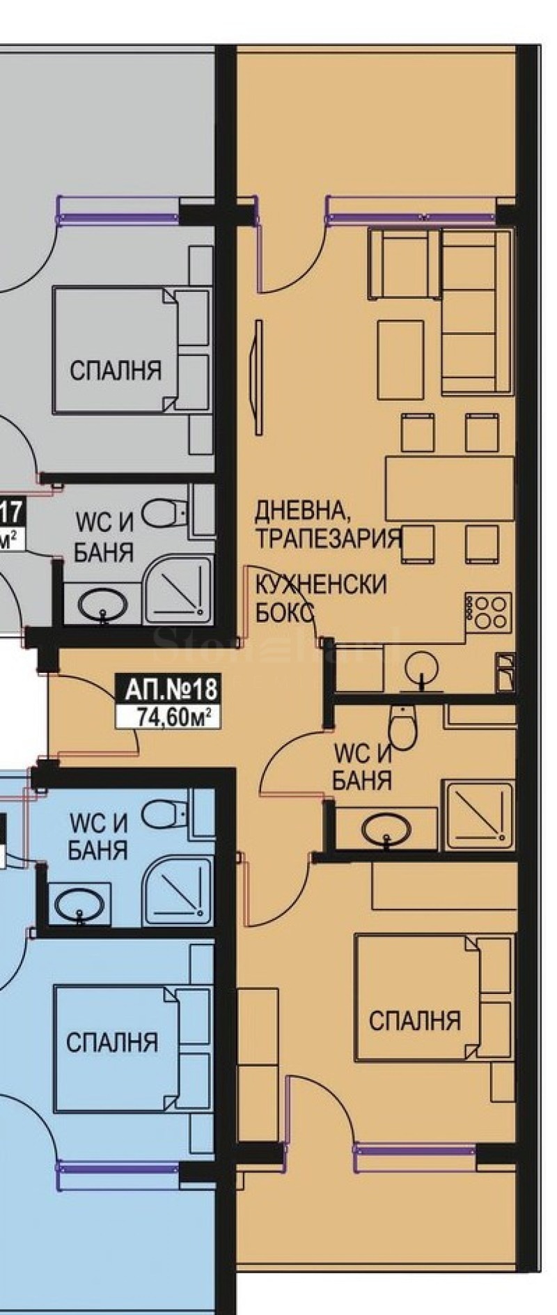 For Sale  1 bedroom region Burgas , Pomorie , 74 sq.m | 28746607 - image [2]