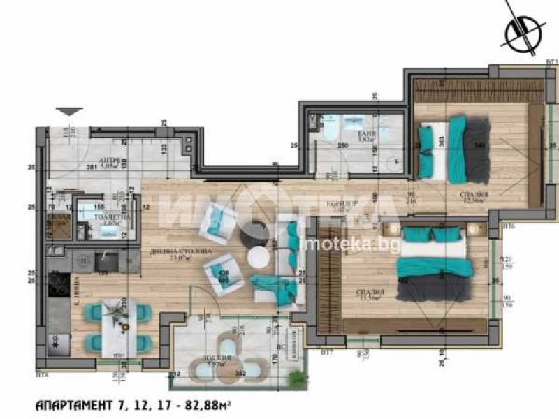 Zu verkaufen  2 Schlafzimmer Sofia , Studentski grad , 96 qm | 44711079 - Bild [5]