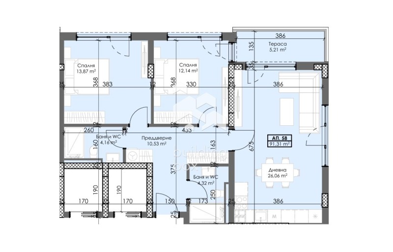Eladó  2 hálószobás Plovdiv , Trakija , 107 négyzetméter | 89517126 - kép [3]