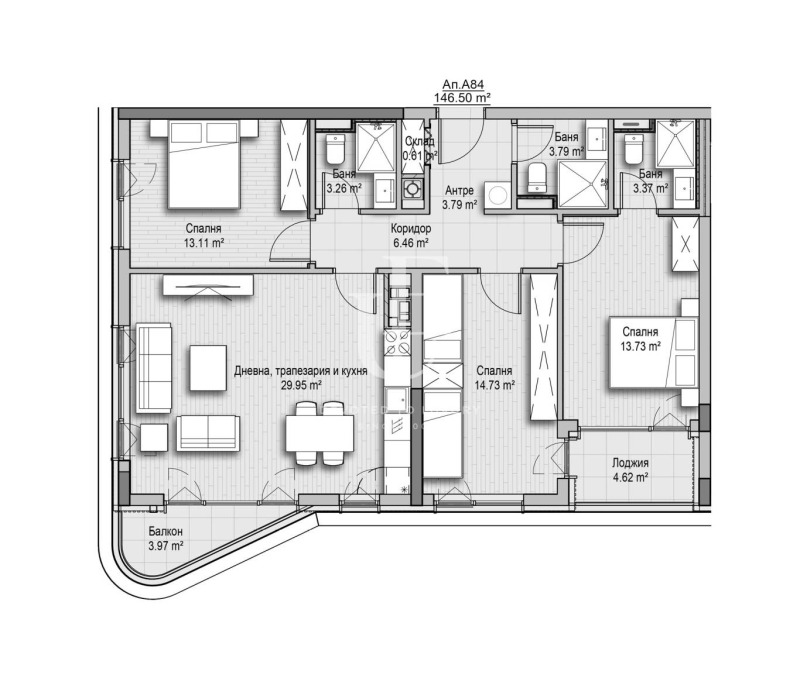 Продава 4-СТАЕН, гр. София, Витоша, снимка 4 - Апартаменти - 53257121