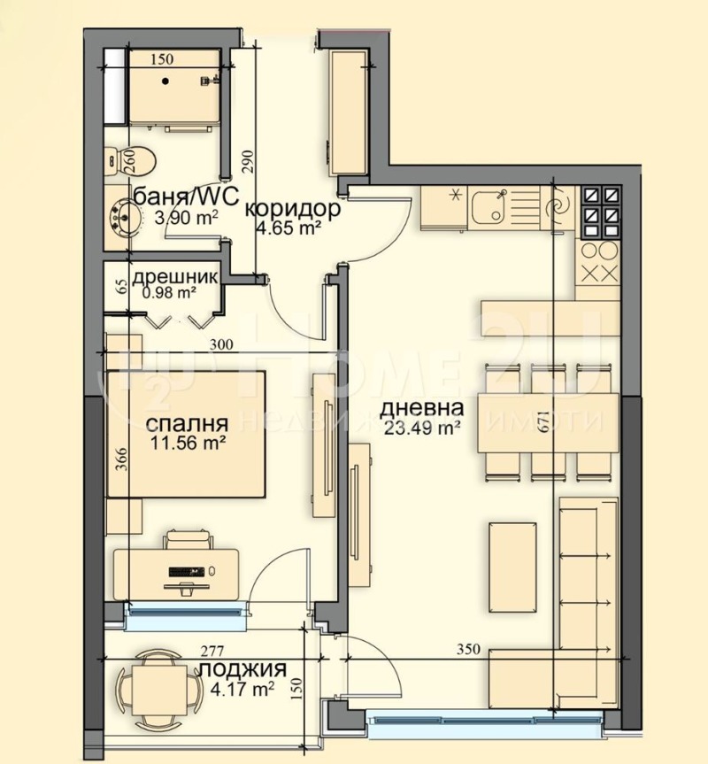 De vânzare  1 dormitor Varna , Pobeda , 68 mp | 23456074 - imagine [4]