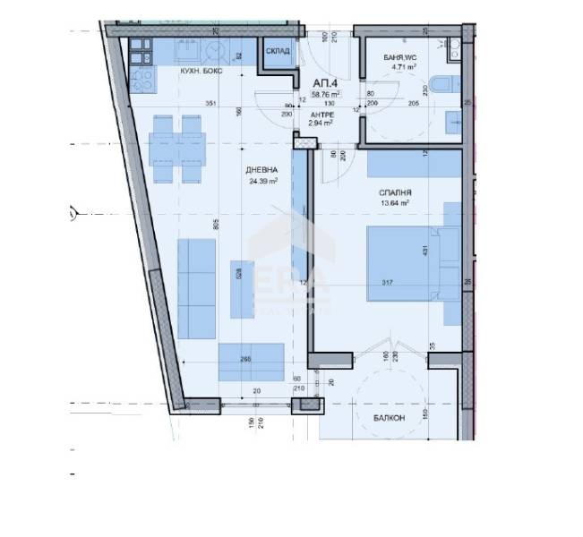 Te koop  1 slaapkamer Sofia , Orlandovtsi , 68 m² | 68396806