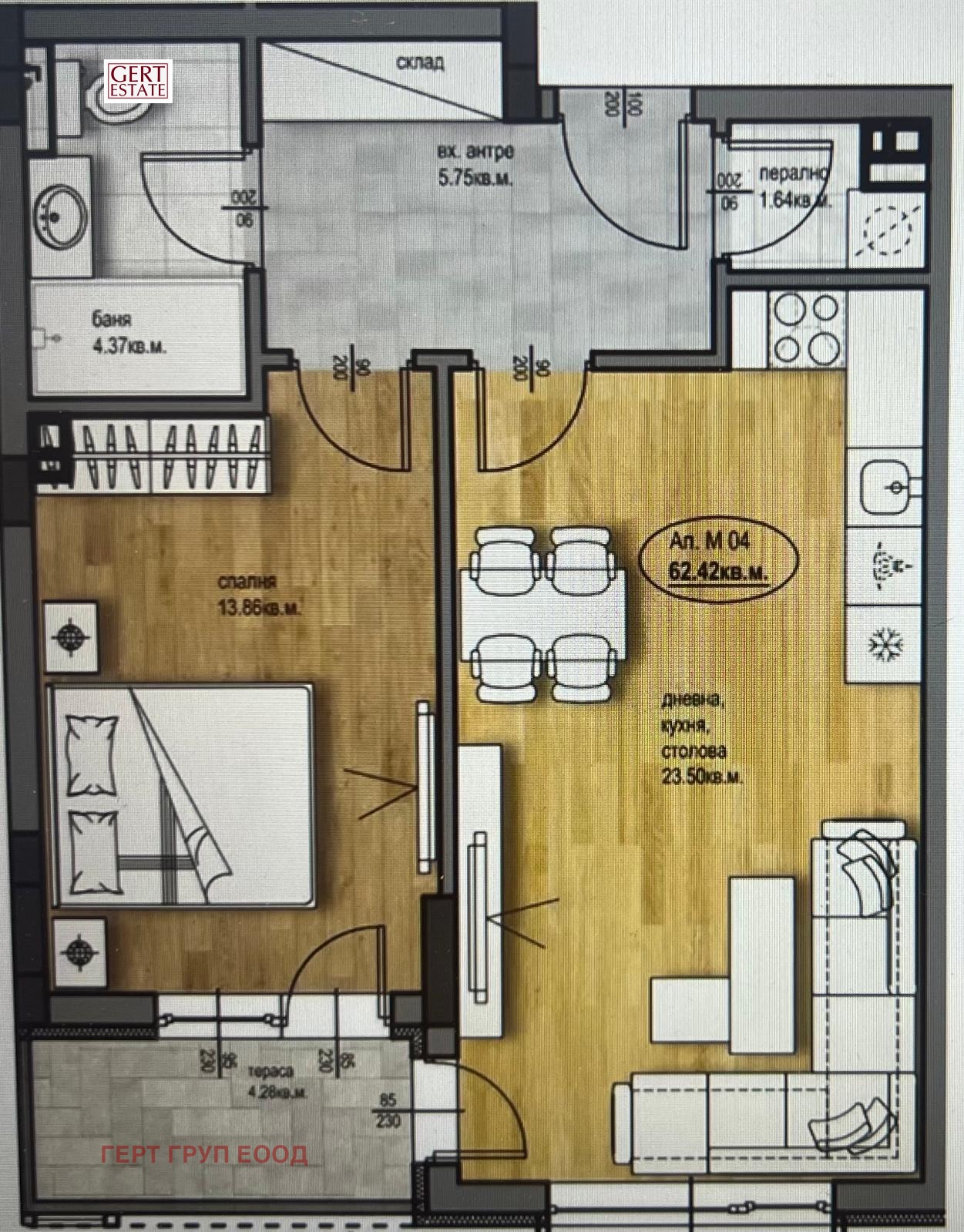 Продава 2-СТАЕН, гр. Пловдив, Христо Смирненски, снимка 4 - Апартаменти - 56218448