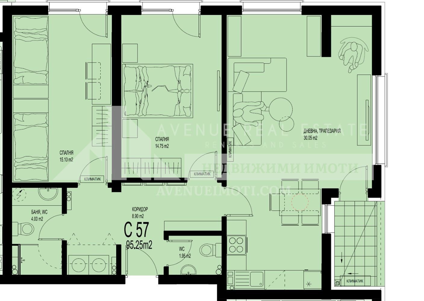 Продава 3-СТАЕН, гр. Пловдив, Христо Смирненски, снимка 3 - Апартаменти - 56203662