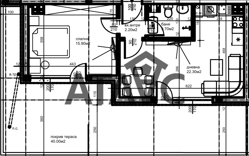 Продава  2-стаен град Пловдив , Коматевски възел , 108 кв.м | 30132294 - изображение [2]