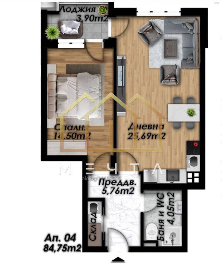 Продава 2-СТАЕН, гр. Пловдив, Беломорски, снимка 2 - Апартаменти - 56134865