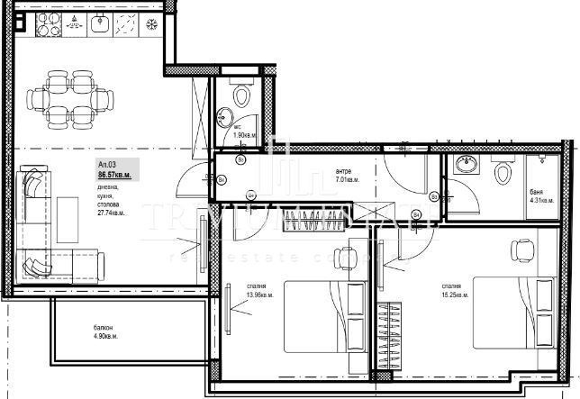 Продава 3-СТАЕН, гр. Пловдив, Каменица 1, снимка 2 - Aпартаменти - 48023872