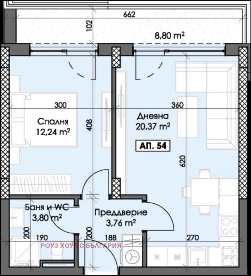 Te koop  1 slaapkamer Plovdiv , Trakija , 64 m² | 43320584 - afbeelding [2]