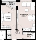 Продава 2-СТАЕН, град Бургас, Изгрев • 84000 € / 164289.72 лв. • 76968769 6