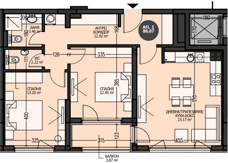 Zu verkaufen  2 Schlafzimmer Sofia , Mladost 4 , 101 qm | 52882388 - Bild [2]