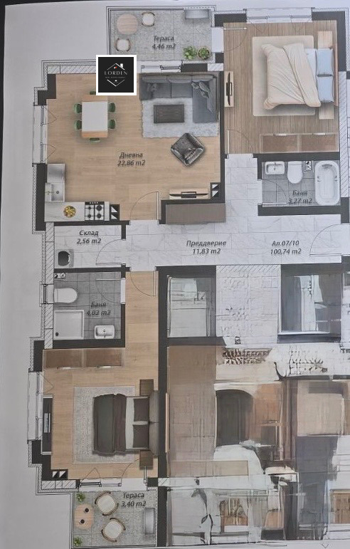 En venta  2 dormitorios Plovdiv , Belomorski , 111 metros cuadrados | 84203015 - imagen [4]