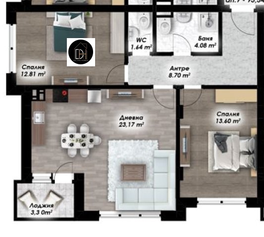 Продава 3-СТАЕН, гр. Пловдив, Остромила, снимка 2 - Апартаменти - 53018184
