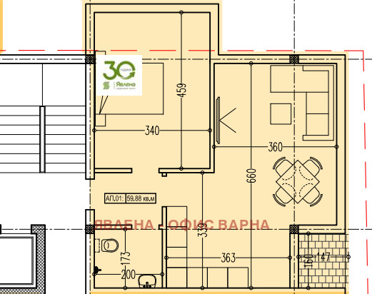 Zu verkaufen  1 Schlafzimmer Warna , Wladislaw Warnentschik 1 , 71 qm | 52973509