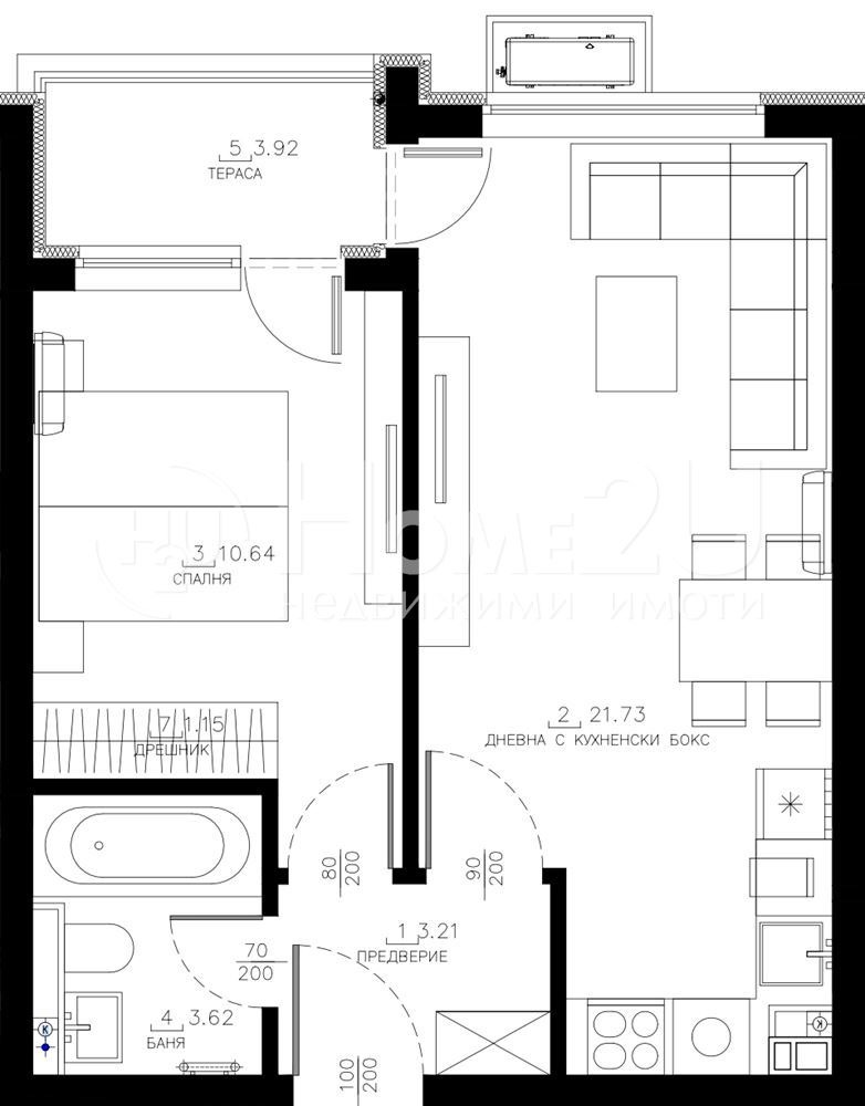 Na prodej  1 ložnice Sofia , Malinova dolina , 63 m2 | 86152295 - obraz [11]