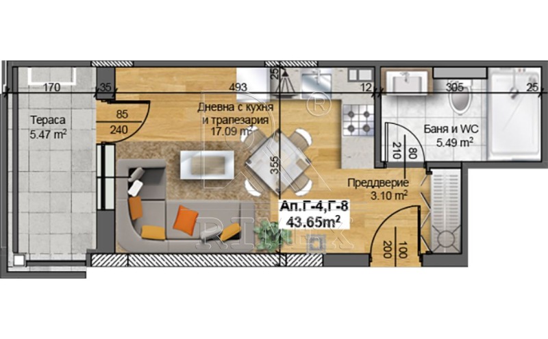 À vendre  Studio Plovdiv , Zapaden , 44 m² | 92289644 - image [2]