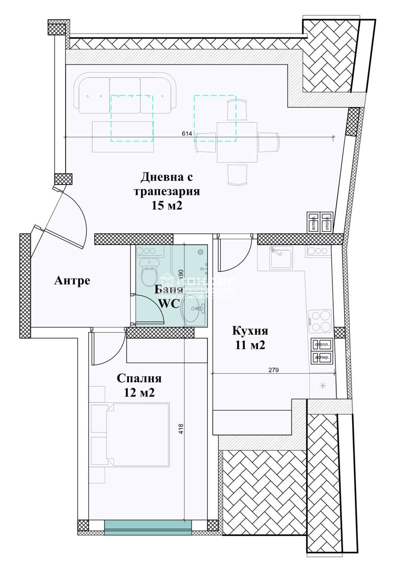 Продава  2-стаен град Пловдив , Въстанически , 70 кв.м | 65992909 - изображение [4]