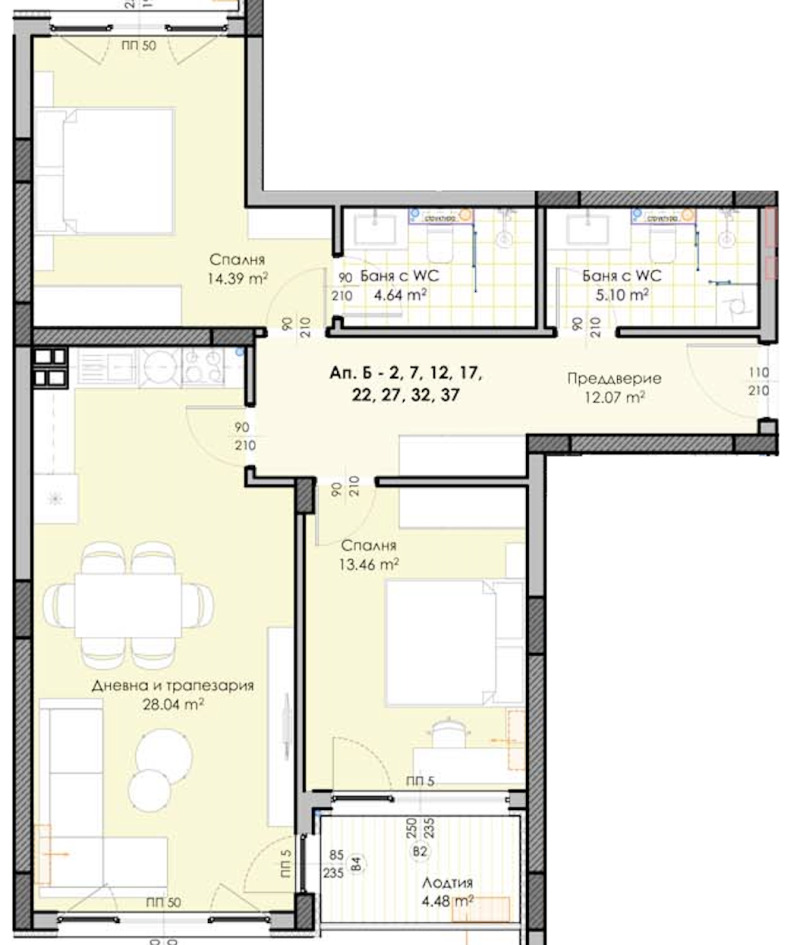 Продается  2 спальни Пловдив , Гагарин , 111 кв.м | 36935004 - изображение [2]