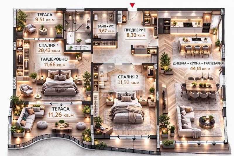 Продава 3-СТАЕН, гр. София, Център