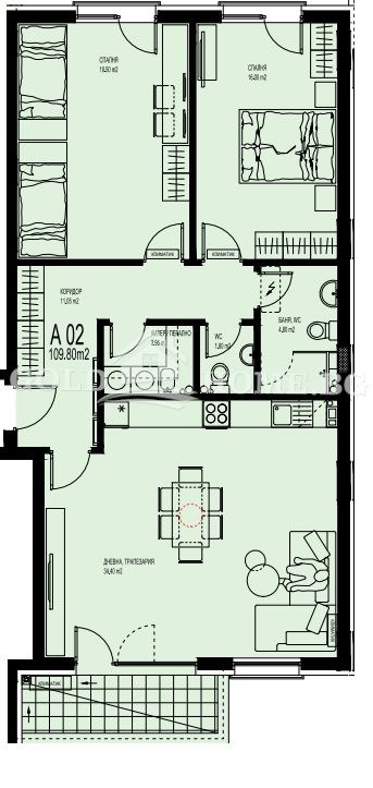 In vendita  2 camere da letto Plovdiv , Hristo Smirnenski , 105 mq | 90883066 - Immagine [5]