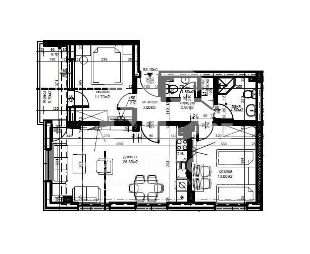 Продава 3-СТАЕН, гр. Пловдив, Остромила, снимка 2 - Aпартаменти - 48141058