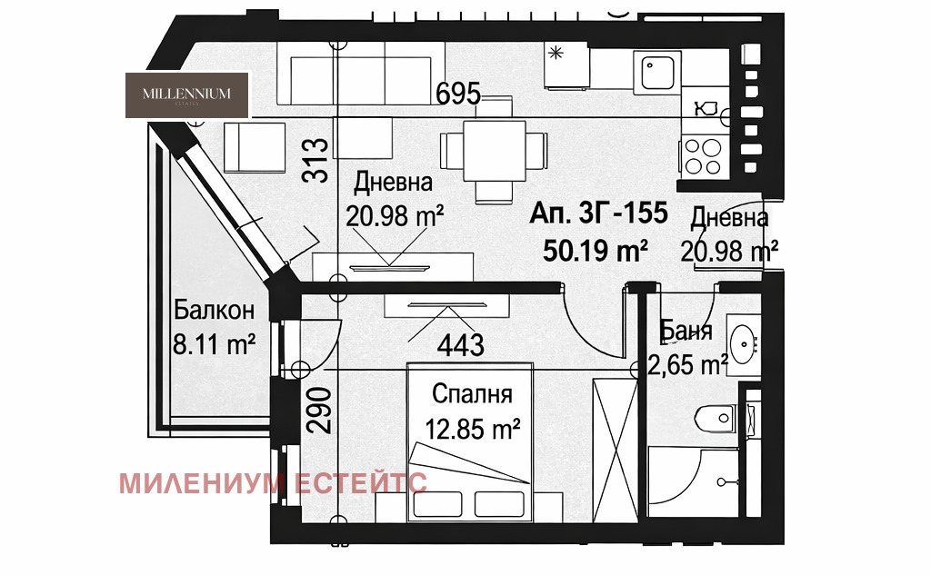 Продава 2-СТАЕН, гр. София, Банишора, снимка 4 - Апартаменти - 53685623