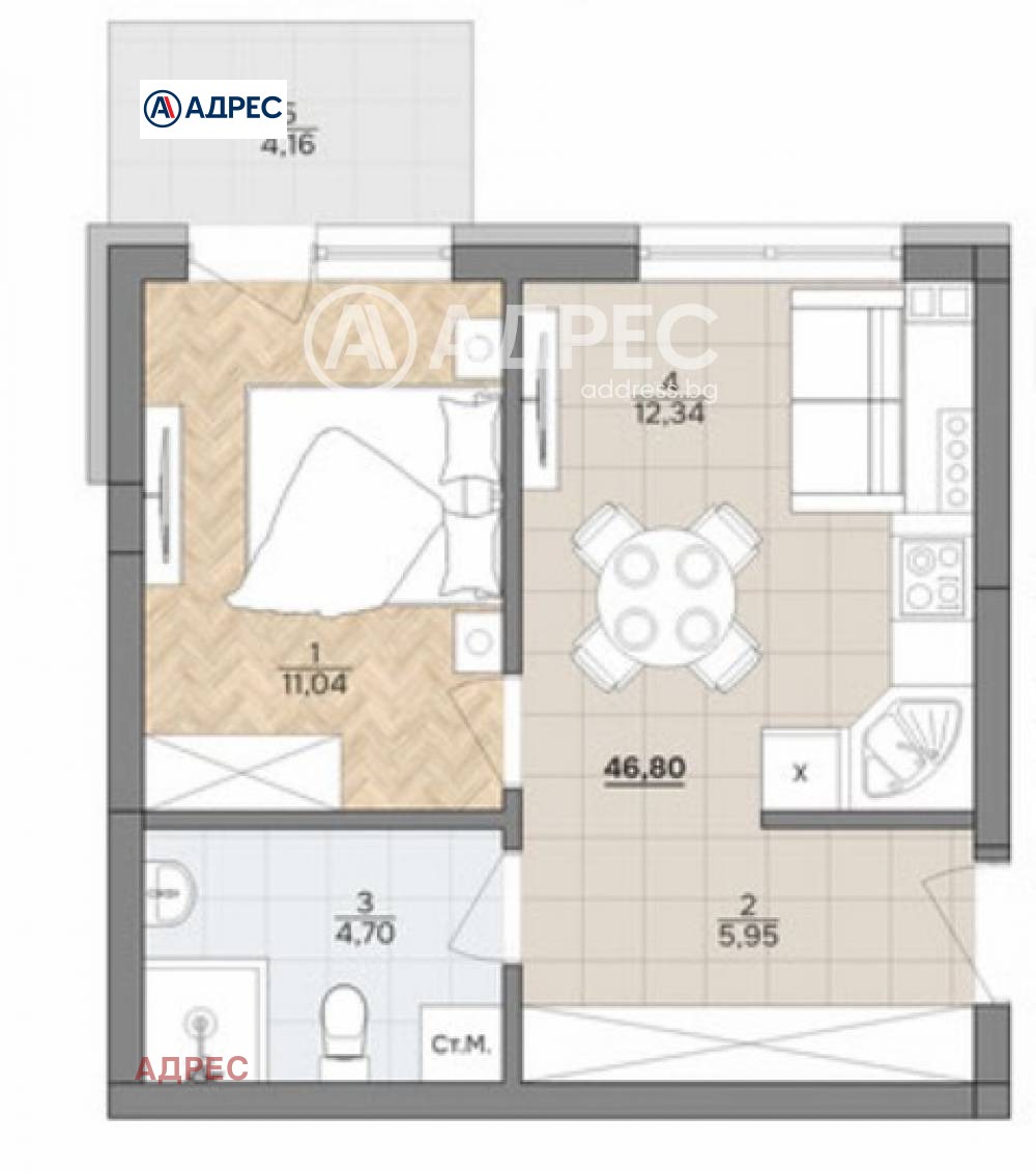 Продава 2-СТАЕН, гр. Варна, к.к. Чайка, снимка 8 - Апартаменти - 53766616