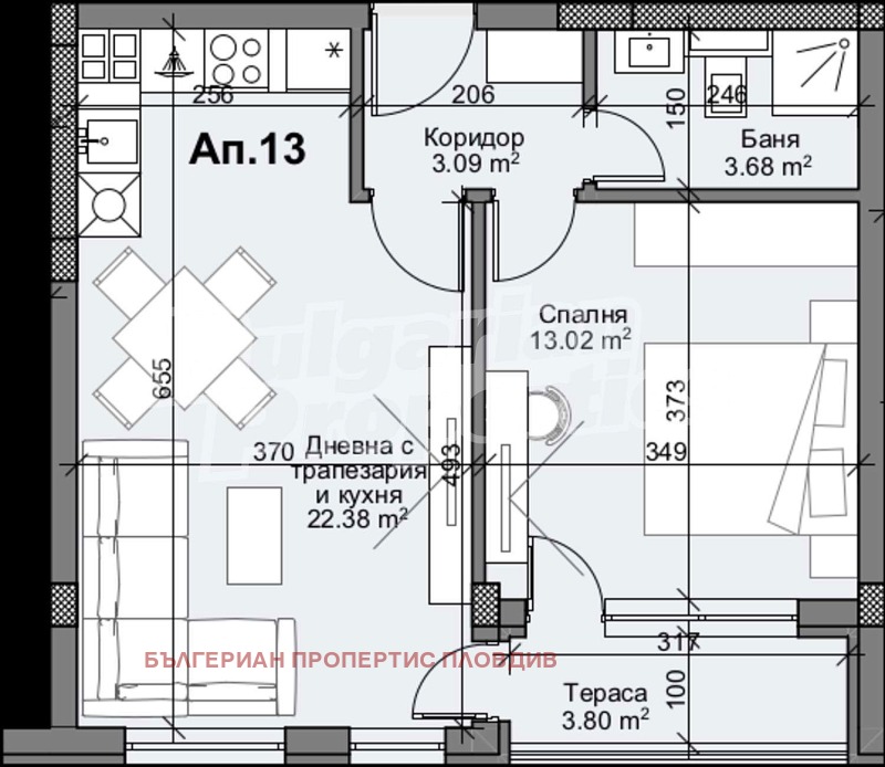 Myytävänä  1 makuuhuone Plovdiv , Karšijaka , 67 neliömetriä | 21436601 - kuva [2]