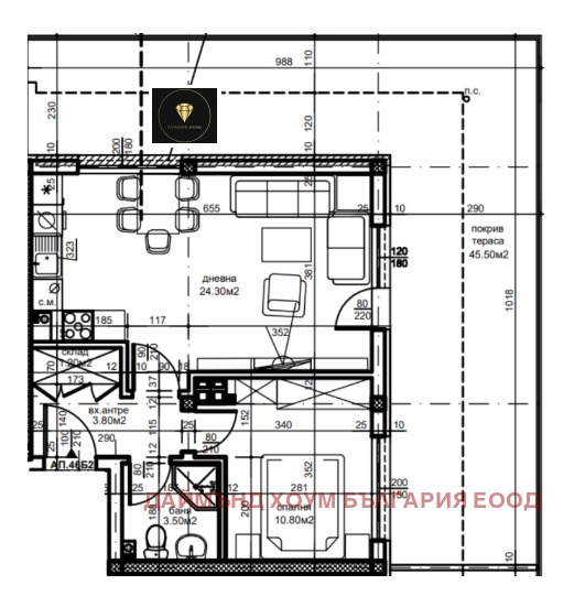 In vendita  1 camera da letto Plovdiv , Iugen , 110 mq | 52441649 - Immagine [2]