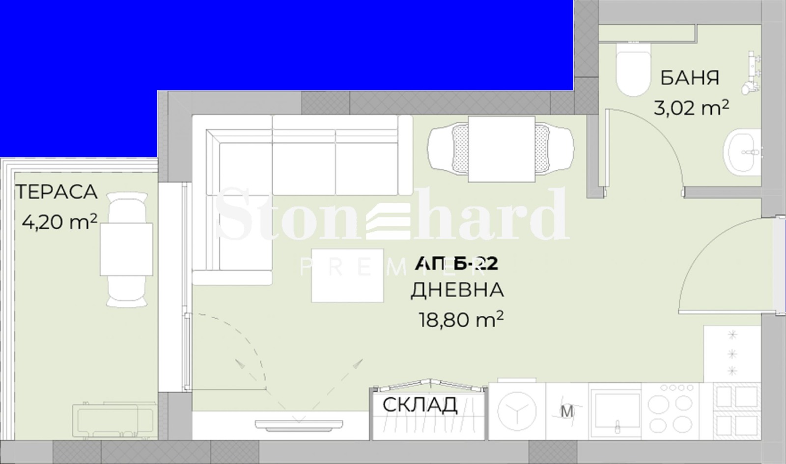 Продава 1-СТАЕН, гр. Пловдив, Остромила, снимка 8 - Апартаменти - 54697275