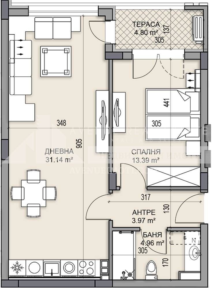In vendita  1 camera da letto Plovdiv , Gagarin , 79 mq | 14842644 - Immagine [7]