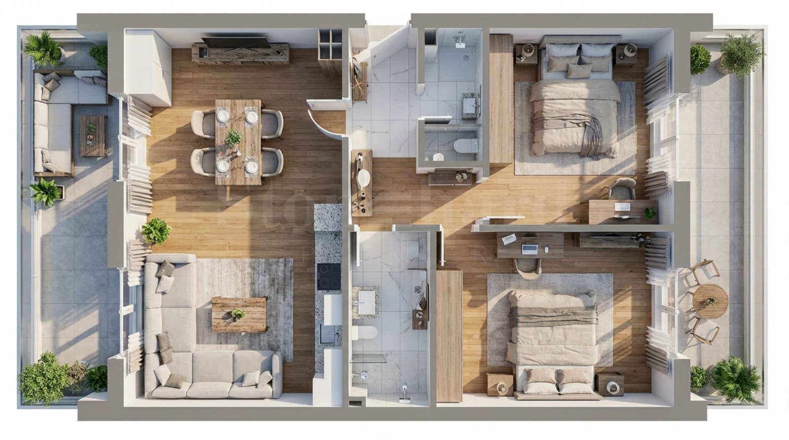 Продава 3-СТАЕН, гр. Пловдив, Беломорски, снимка 3 - Апартаменти - 53425365