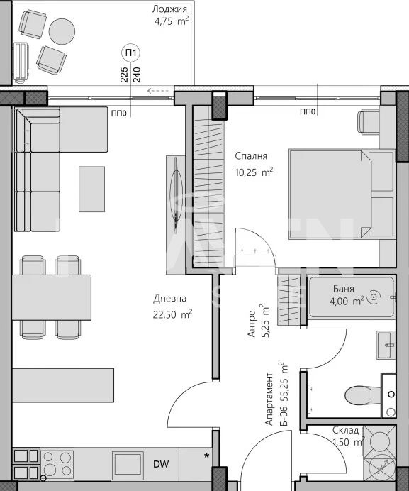 Te koop  1 slaapkamer Plovdiv , Christo Smirnenski , 65 m² | 74968427 - afbeelding [3]