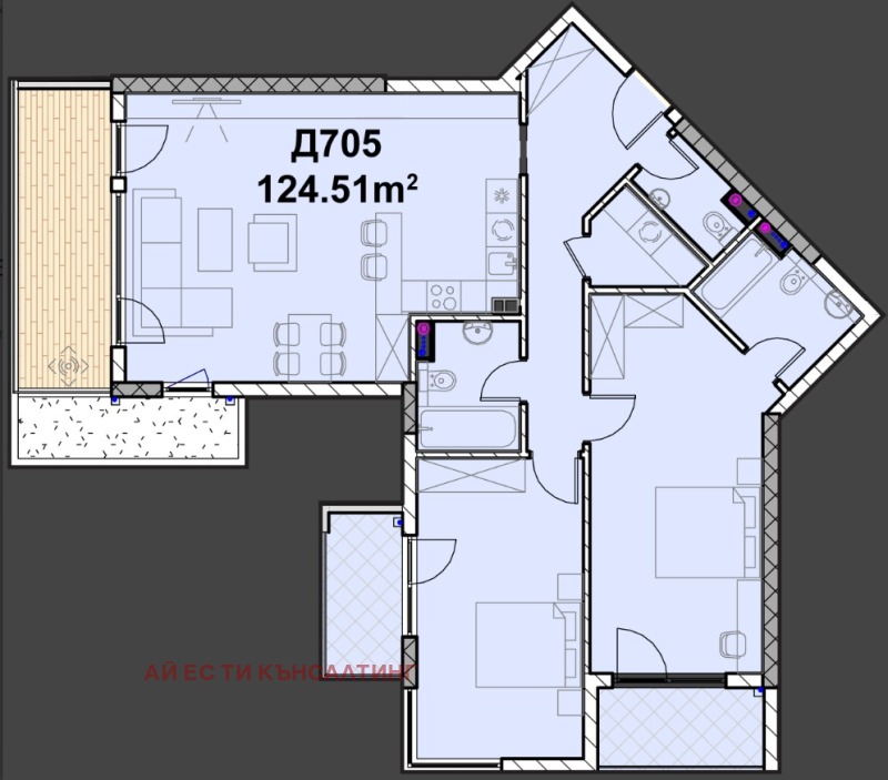 Eladó  2 hálószobás Sofia , Poligona , 148 négyzetméter | 47497153 - kép [2]