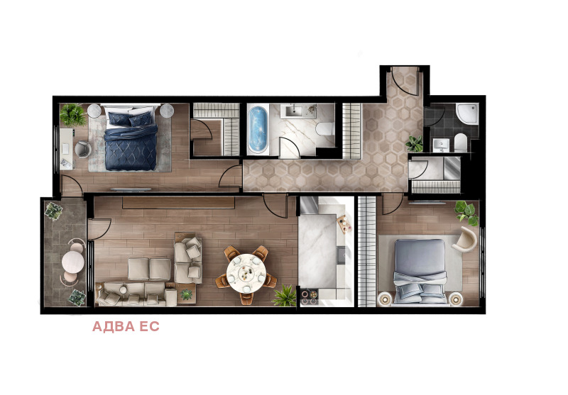 Продава 3-СТАЕН в град София, Люлин 5 - 120 кв.м / 217 663 € » 425 711.83 лв., АДВА ЕС