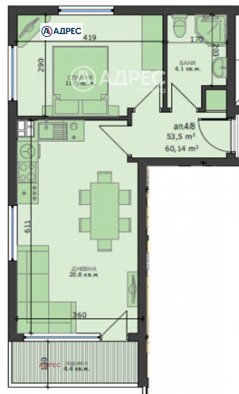 Продава  2-стаен град Варна , Възраждане 4 , 62 кв.м | 62185807 - изображение [4]